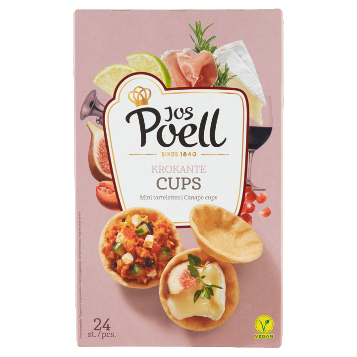 Jos Poell Krokante Cups 24 Stuks 72g