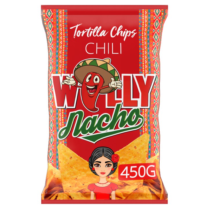 Willy Nacho Tortilla Chips Chili 450g