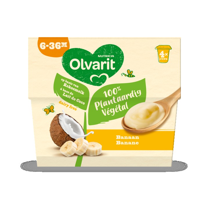 Olvarit Plantaardig dessert Banaan 6+ Maanden 95g