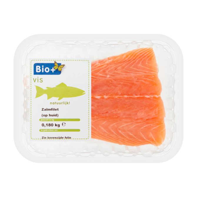 Bio+ Bio zalm filet m/h