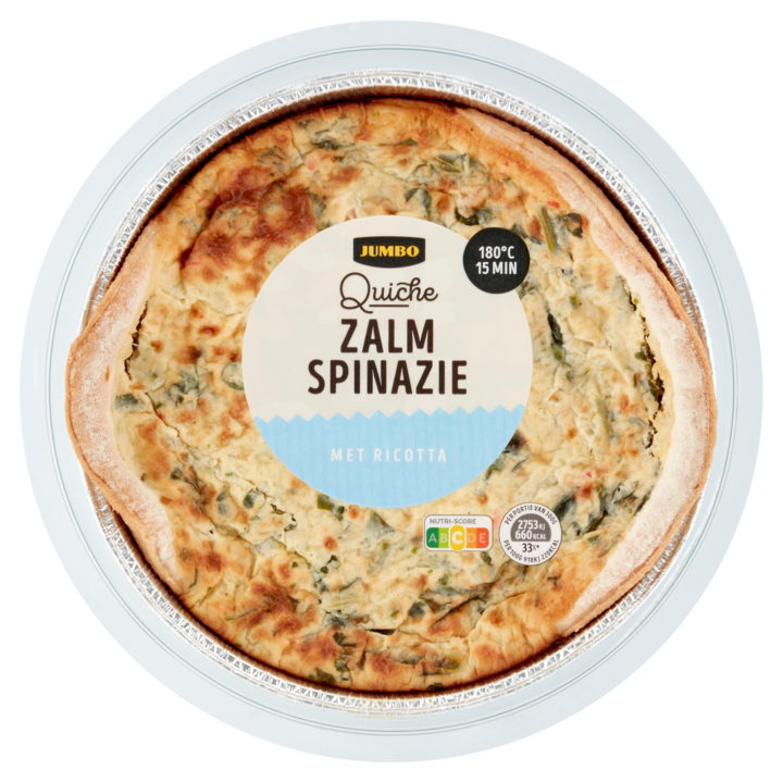 Jumbo Quiche Zalm Spinazie 300g