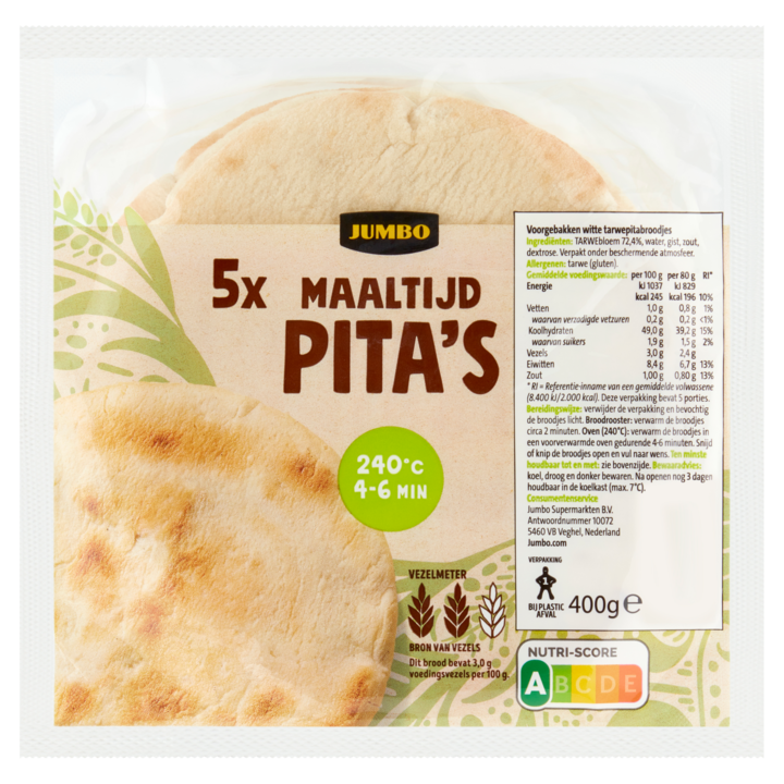 Jumbo - Maaltijd Pita&amp;#x27;s - 5 Stuks