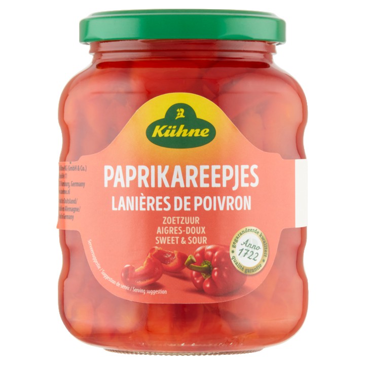 K&amp;uuml;hne Paprikareepjes Zoetzuur 320g