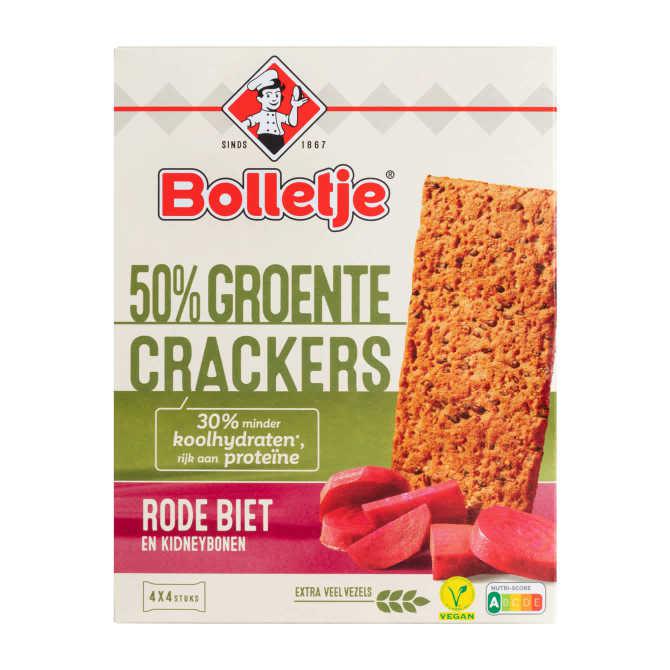 Bolletje Groente Crackers Rode Biet 4 x 4 Stuks 200 g