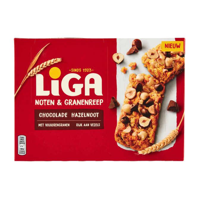 LiGA Noten &amp; granenreep chocolade hazelnoot