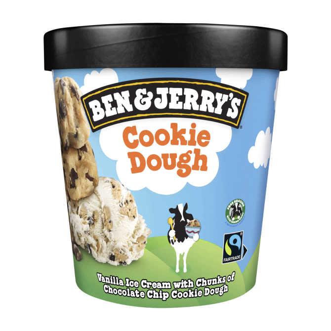 Ben &amp; Jerry&#039;s Cookie dough Ijs toetje