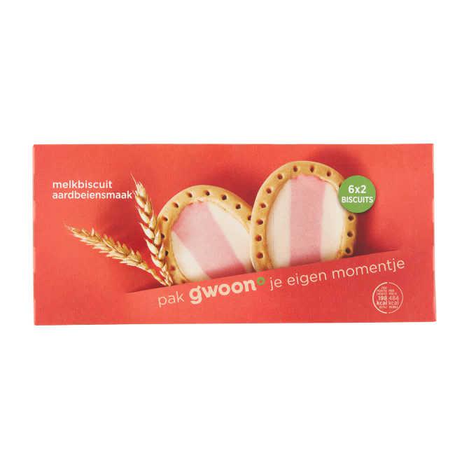 g&#039;woon Melkbiscuit melk aardbei