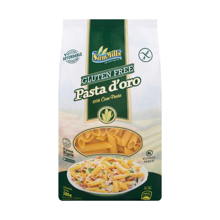 Sam Mills Pasta d&amp;#x27;Oro Penne Rigate Glutenvrij 500g