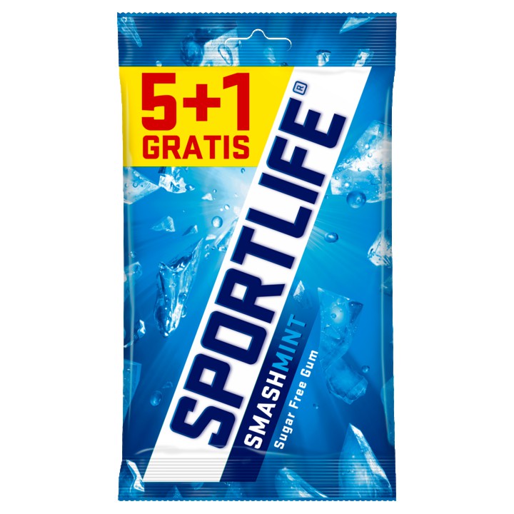 Sportlife Smashmint Sugar Free Gum 6 x 18g