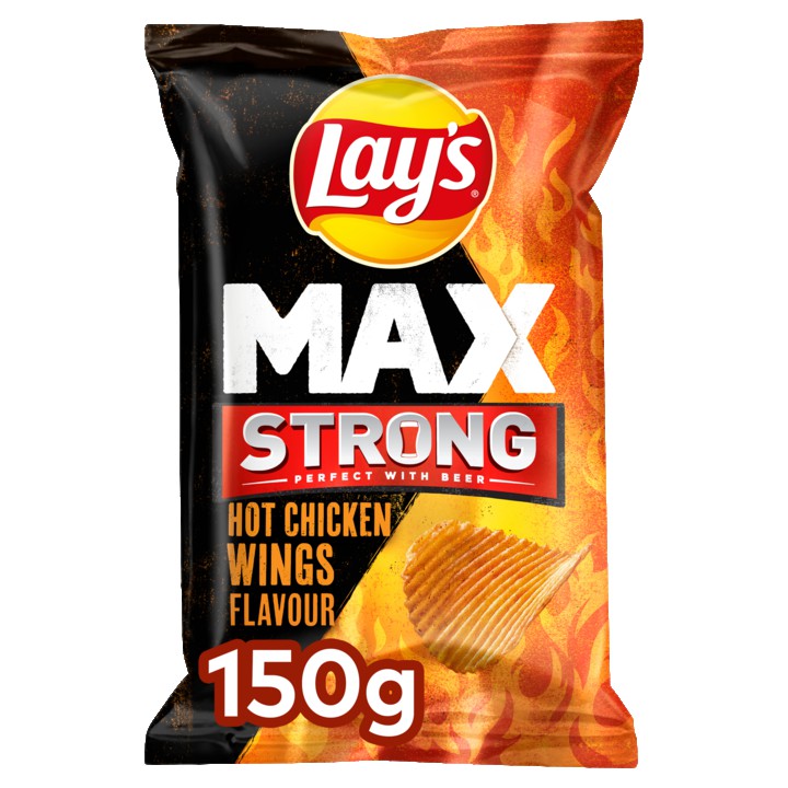 Lay&amp;#x27;s Max Strong Hot Chicken Wings Chips 150gr