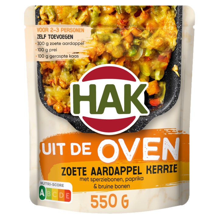 Hak Uit de Oven Zoete Aardappel Kerrie 550g