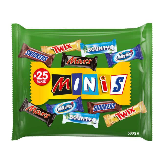 Mars Mini&#039;s mix chocolade uitdeelzak