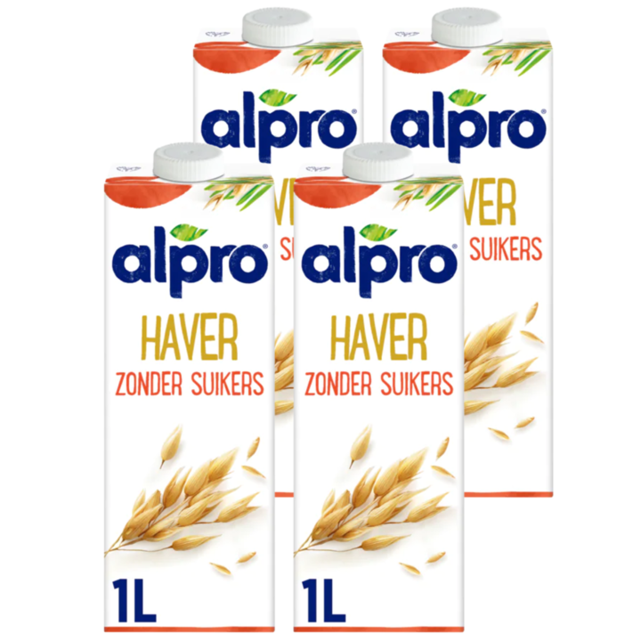 Alpro Haverdrink Zonder Suikers Houdbaar 4 x 1L