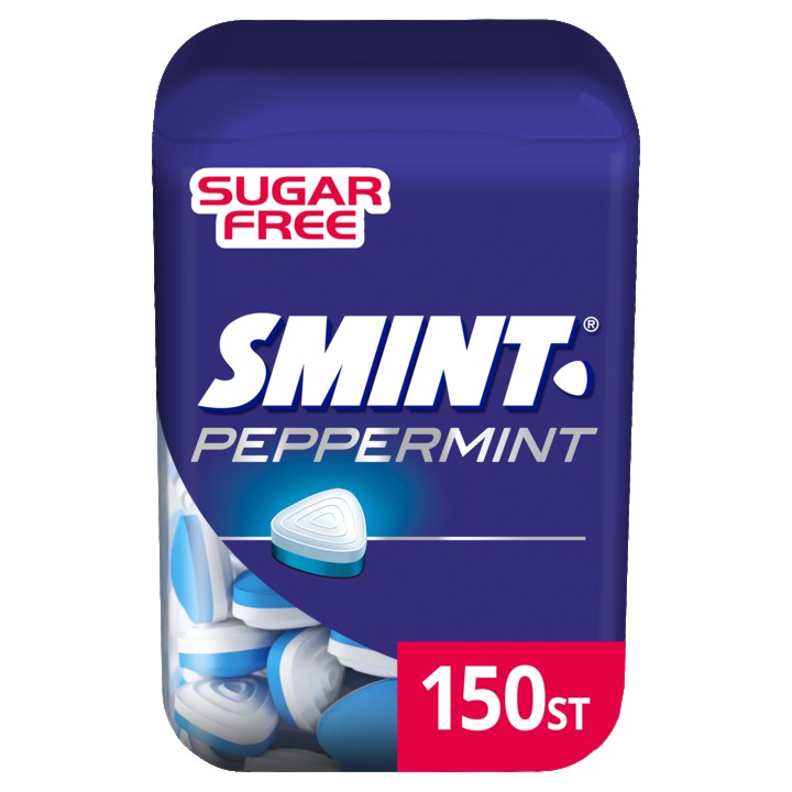 Smint Peppermint Pepermunt Suikervrij Pot 150 stuks Keelpastille