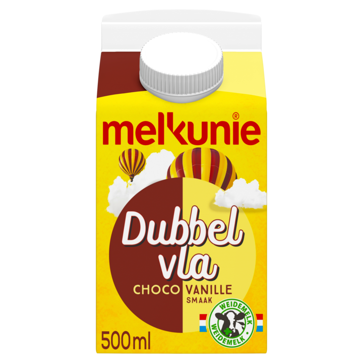 Melkunie Dubbel Vla Choco Vanille Smaak 0, 5L