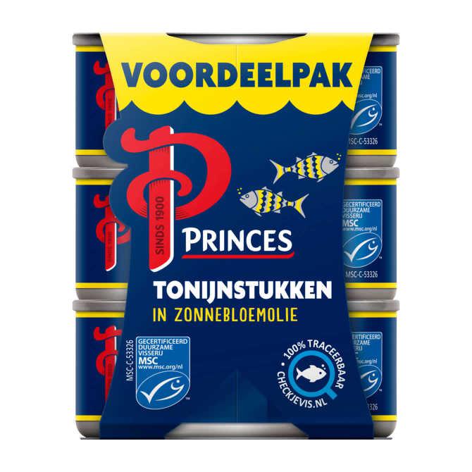 Princes Tonijnstukken in zonnebloemolie voordeelverpakking