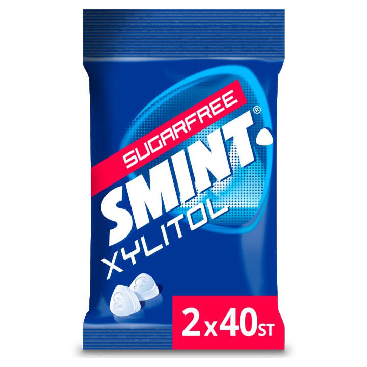 Smint Mint Pepermunt Suikervrij 2 Dispensers 40 stuks Keelpastille