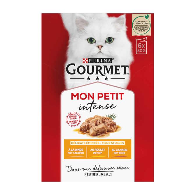 PURINA&amp;reg; Gourmet&amp;reg; Mon Petit Intense Fijne stukjes natvoer 6 x 50 g