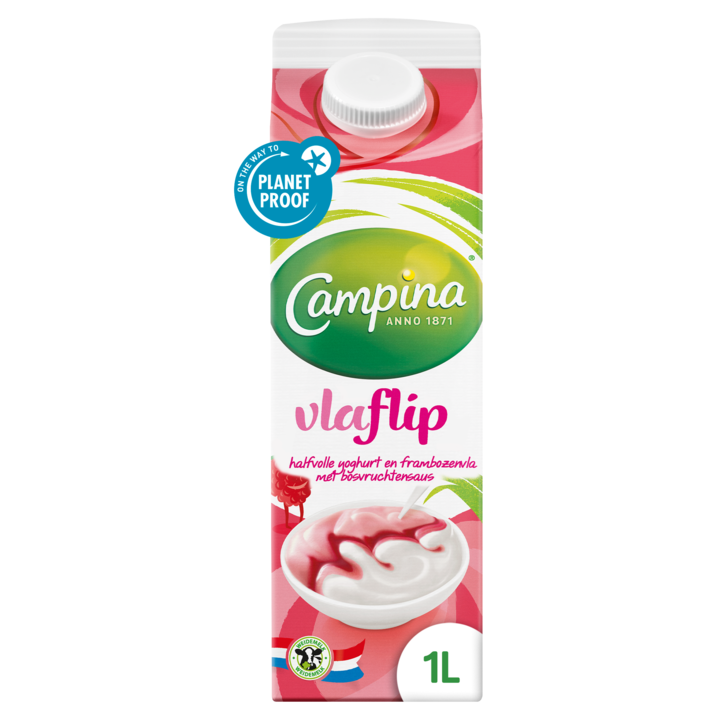 Campina vlaflip framboos 1L