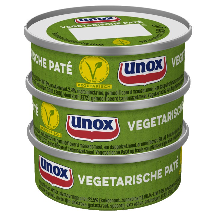 Unox Vegetarische Pat&amp;eacute; Leverpastei 3 x 56g