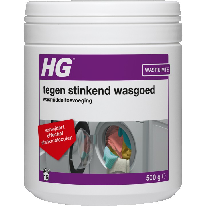 HG Textiel Wasmiddeltoevoeging Tegen Stinkend Wasgoed 500g 16 Wasbeurten