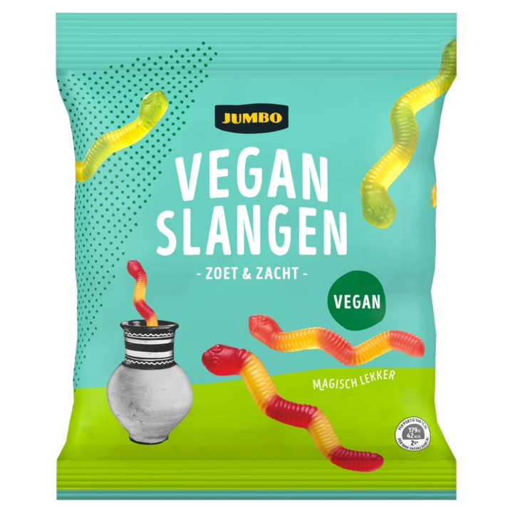 Jumbo Vegan Slangen Zoet &amp;amp; Zacht 200g