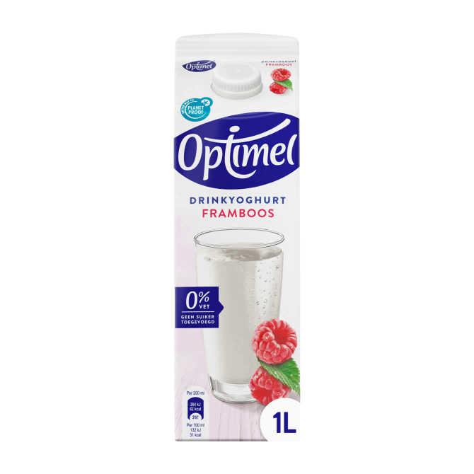 Optimel Drinkyoghurt Framboos 0% vet