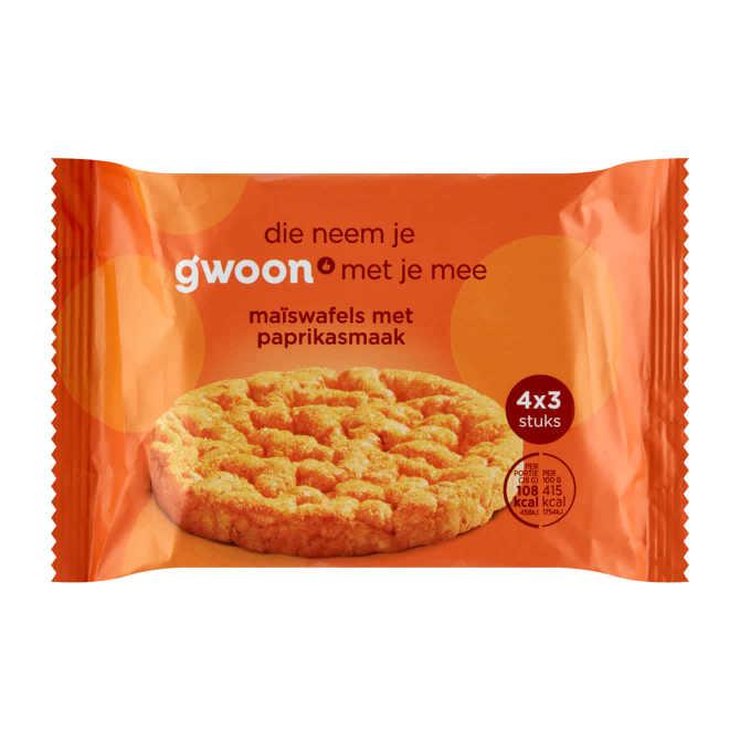 g&#039;woon Maiswafel paprika portie