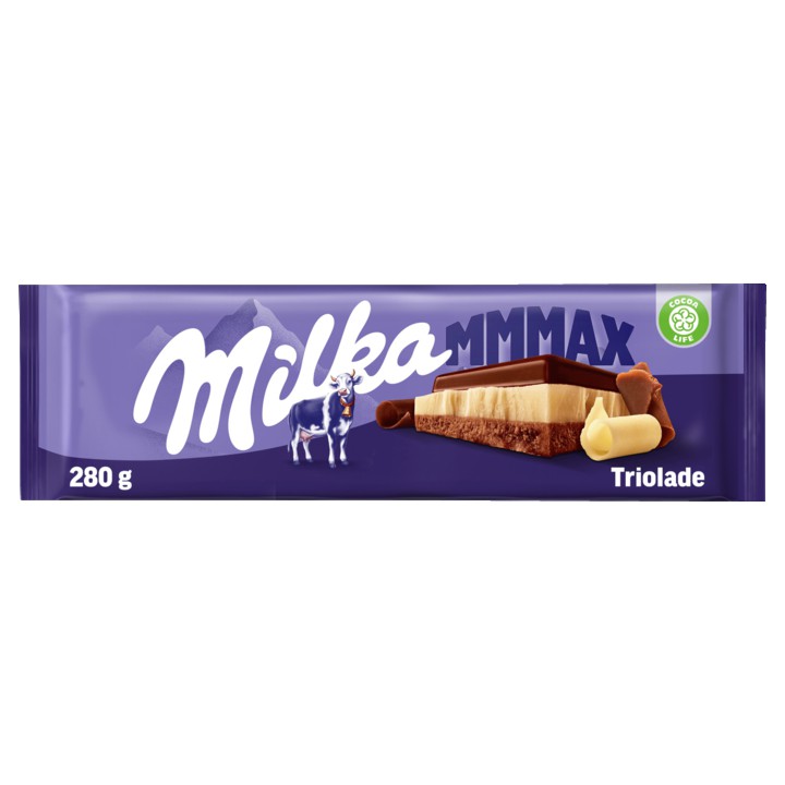 Milka Mmmax chocolade reep Triolade 280g