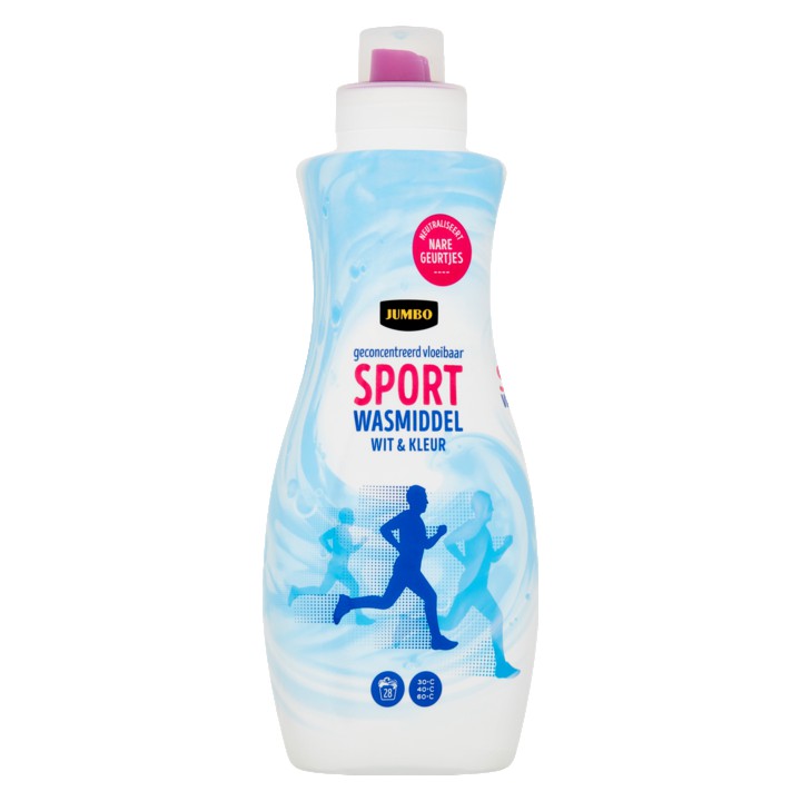 Jumbo Wasmiddel Sport Wit &amp;amp; Kleur 980 ml 28 Wasbeurten