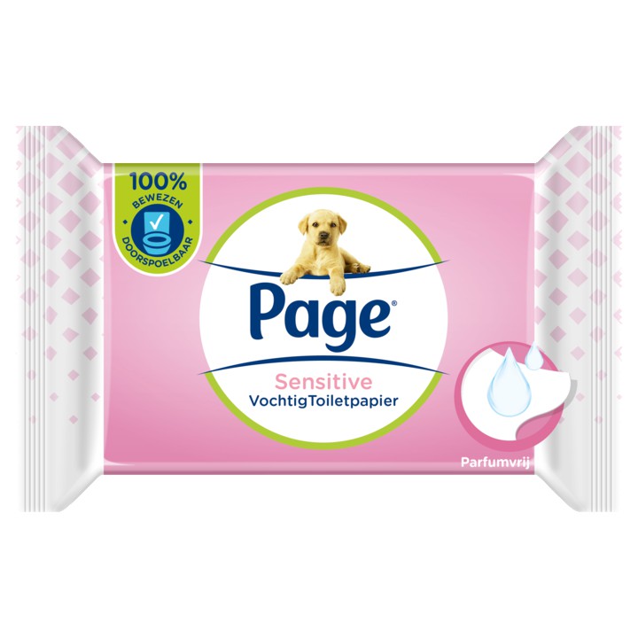 Page Vochtig Toiletpapier Sensitive