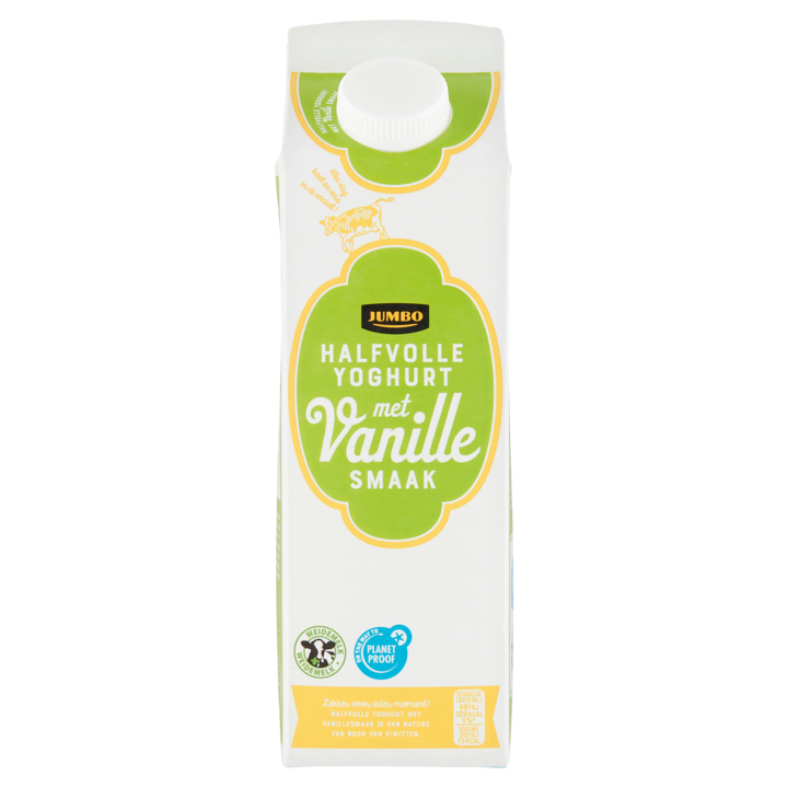 Jumbo Halfvolle Yoghurt met Vanillesmaak 1L