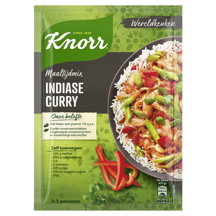 Knorr Wereldkeuken Maaltijdmix Indiase Curry 36g