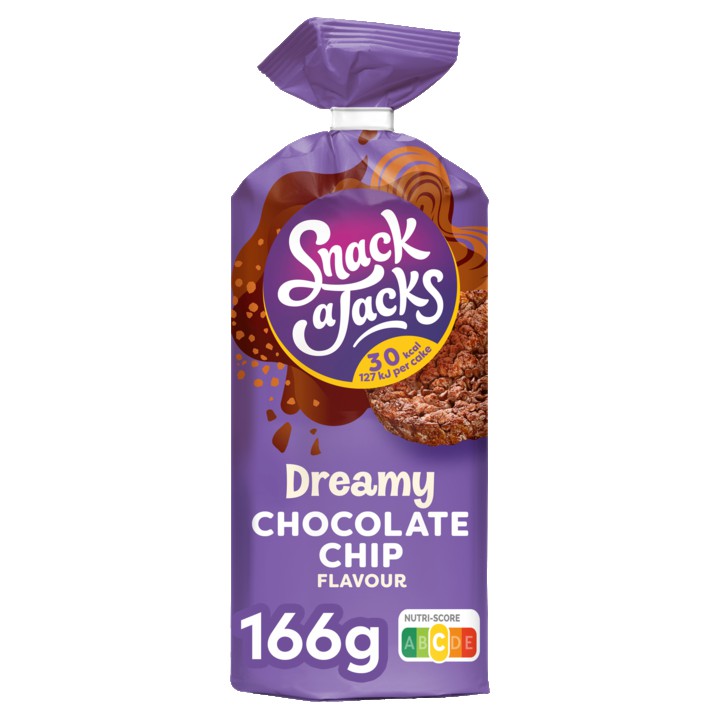 Snack A Jacks Dreamy Chocolade Chip Rijstwafels 166gr