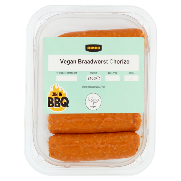 Jumbo Vegan Braadworst Chorizo 240g