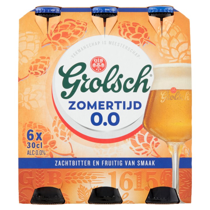 Grolsch - Zomertijd 0.0% - Fles - 6 x 300ML