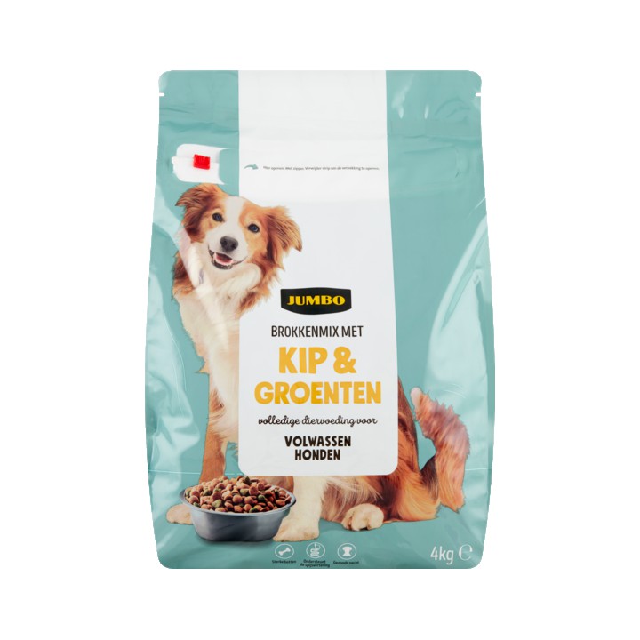 Jumbo Brokkenmix met Kip &amp;amp; Groenten voor Volwassen Honden 4kg