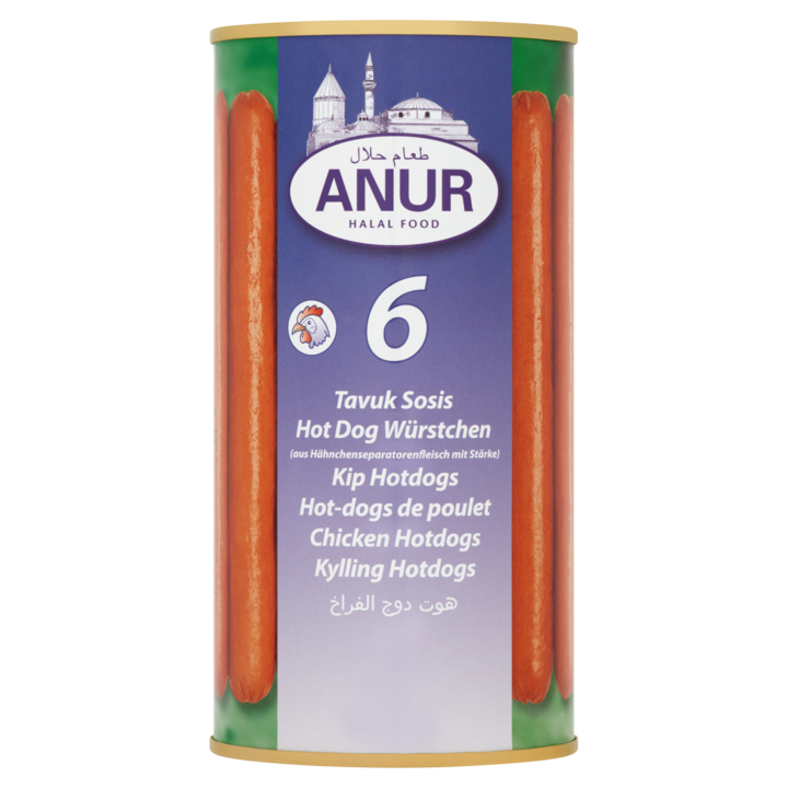 Anur Kip Hotdogs 6 Stuks 550g