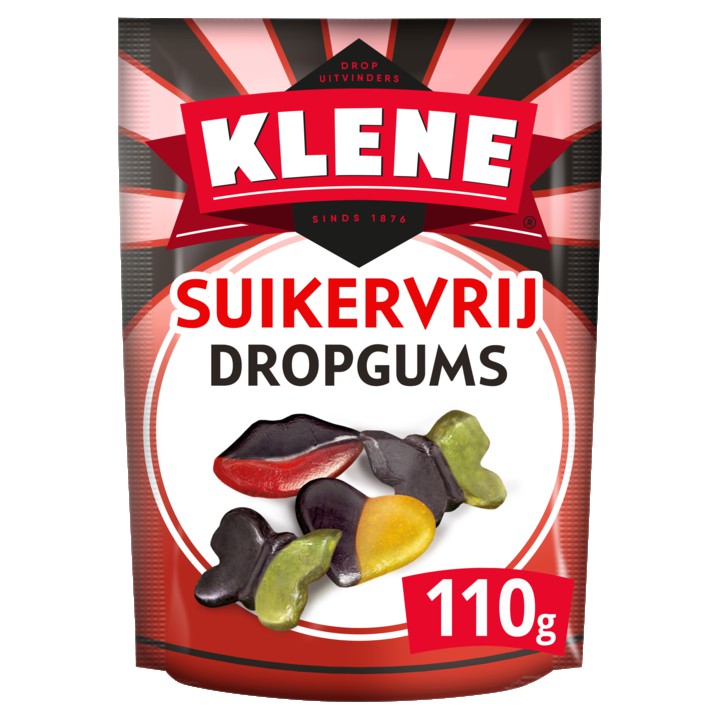 Klene Dropgums Suikervrije Drop Zoet Zak 110 gram