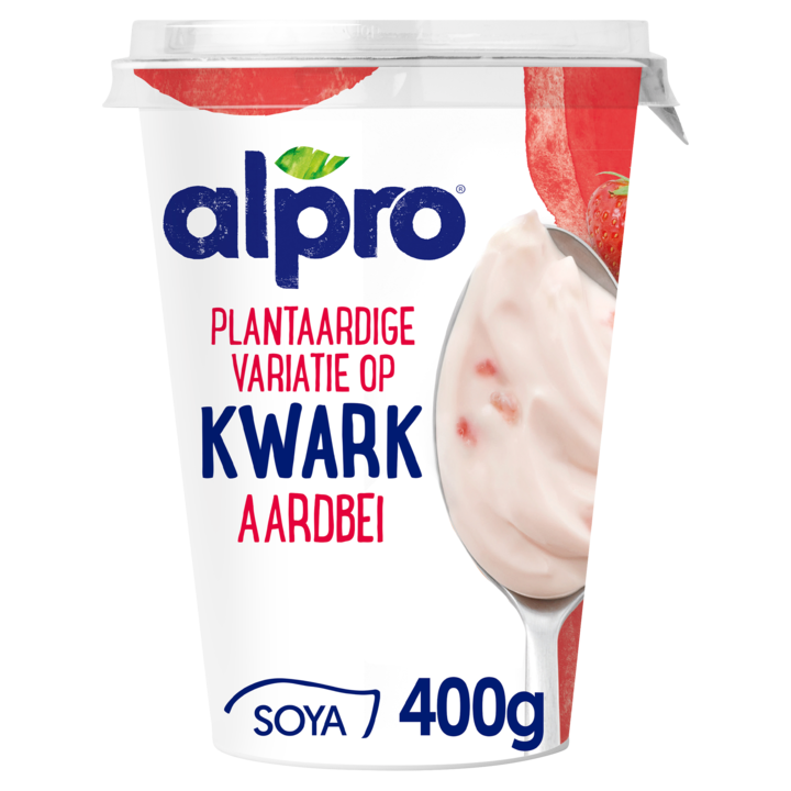 Alpro Plantaardige Variatie Op Kwark Aardbei 400g