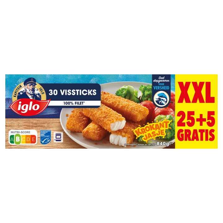 Iglo Vissticks XXL 25+5 Gratis 840g