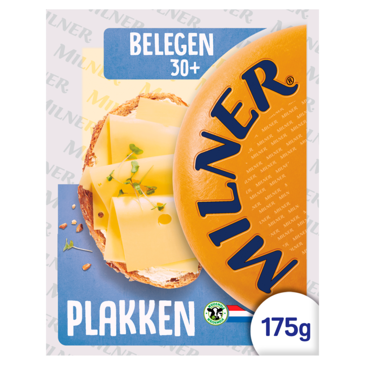 Milner 30+ Belegen Kaas Plakken 175g