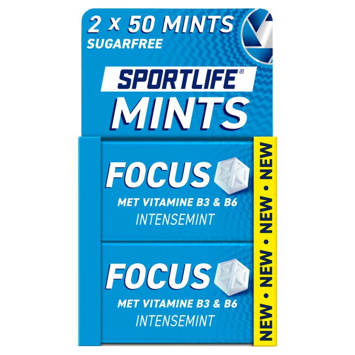 Sportlife Boost Mints Focus Intensemint Suikervrij 2 x 35g