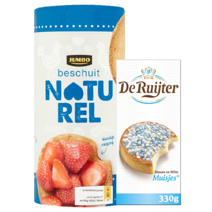 Beschuit met Muisjes - Geboorte Jongen