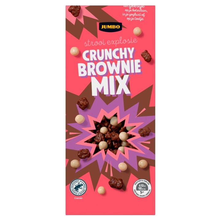 Jumbo Strooi Explosie Crunchy Brownie Mix 200g