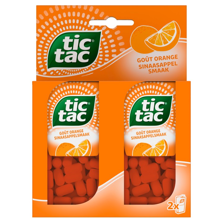 Tic Tac Sinaasappel 2 x 49g