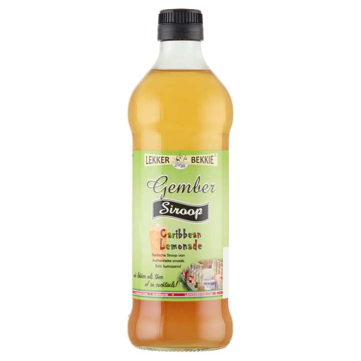 Lekker Bekkie Gember Siroop Caribbean Lemonade 500ML