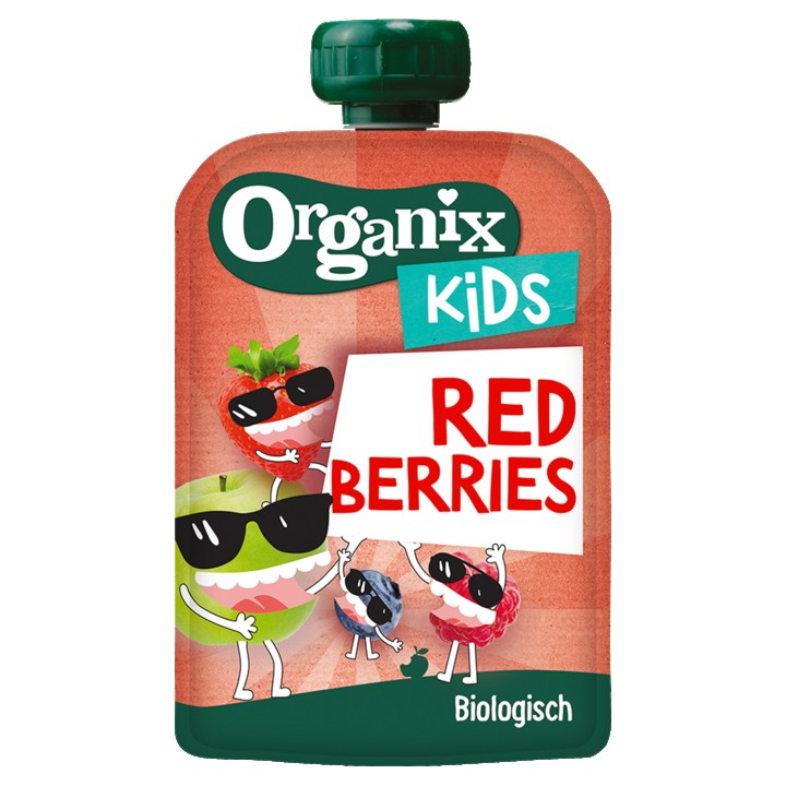 Organix Knijpfruit Kids Red Berries Smash 100% Bio