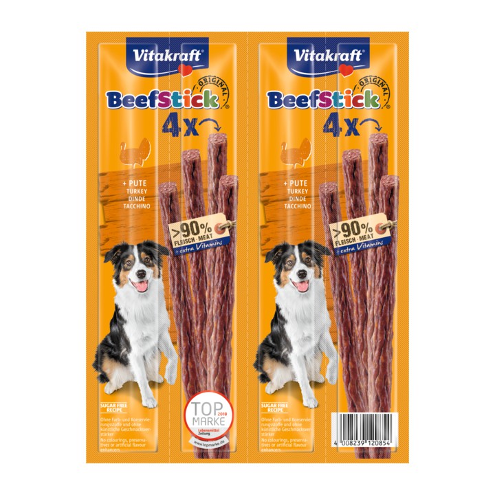 Vitakraft Original Beef Stick + Turkey 4 Stuks 48g