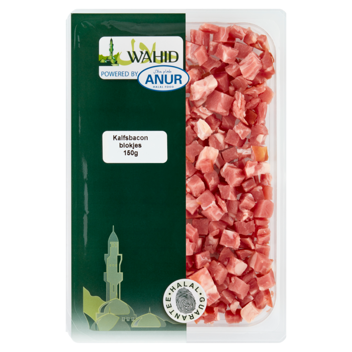 Wahid Kalfsbacon Blokjes 150g